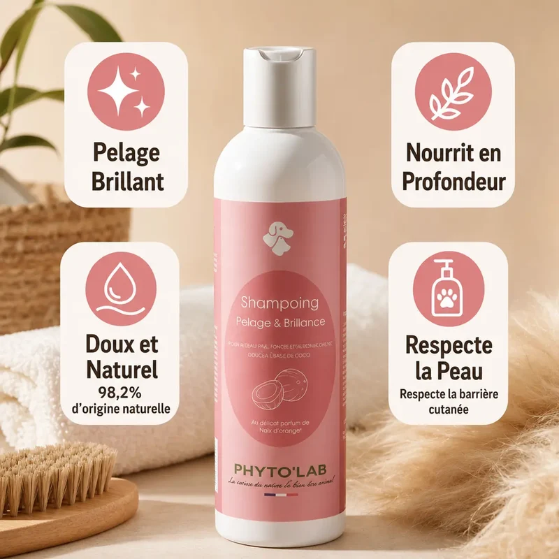 Shampoing Chien et Chat - Pelage et Brillance - 250ml - Phyto'lab
