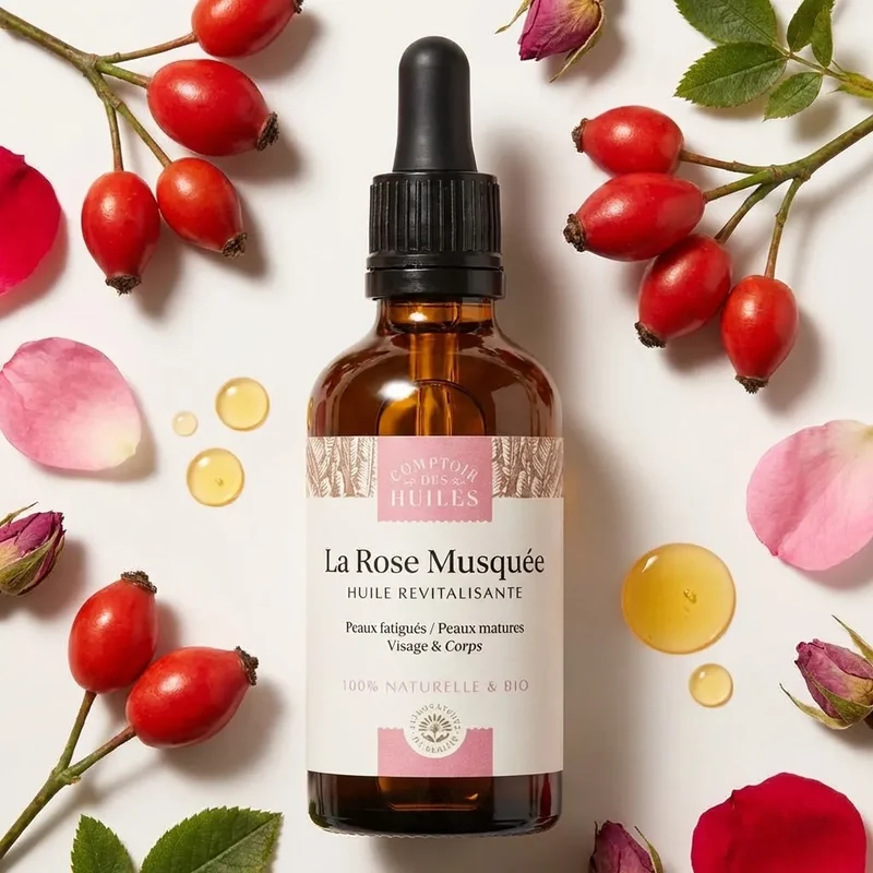 Huile de Rose Musquée Bio - Revitalisante - 50ml - Comptoir des huiles