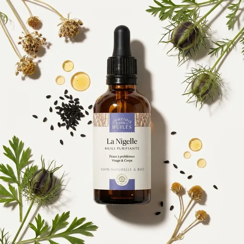 Huile de Nigelle Bio - Purifiante - 50ml - Comptoir des huiles