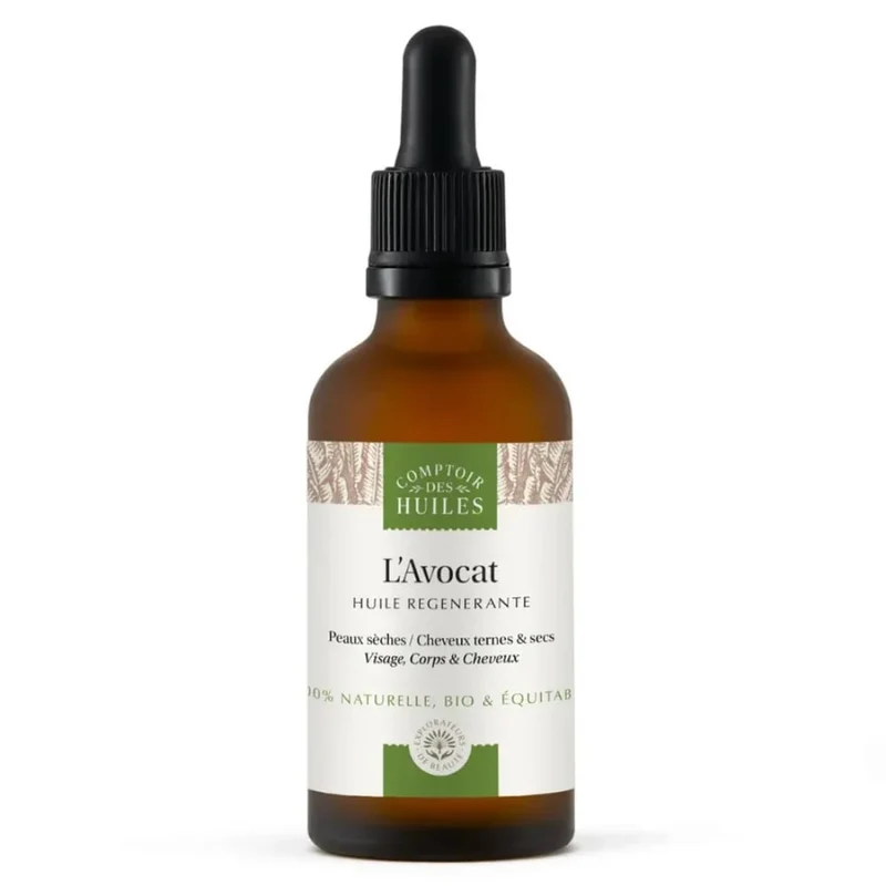 Huile d'Avocat Bio - Régénérante - 50ml - Comptoir des huiles