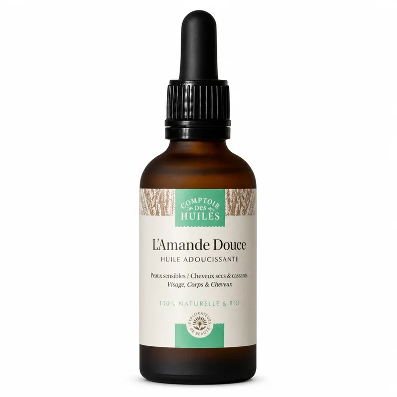 Huile d'Amande douce Bio - Adoucissante - Peau et Cheveux - Comptoir des huiles