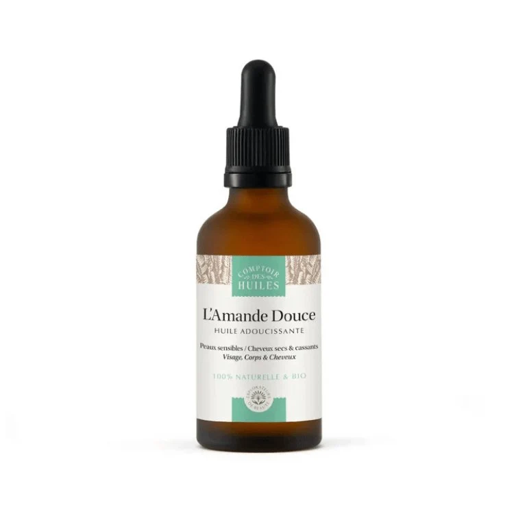 Huile d'Amande douce Bio - Adoucissante - Peau et Cheveux - Comptoir des huiles