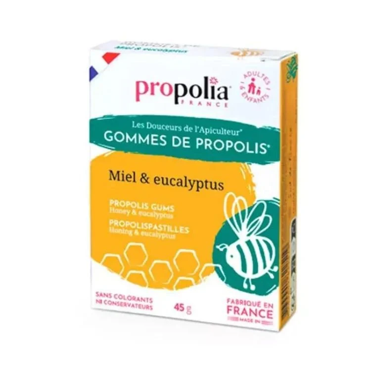 Gommes de Propolis - Miel et Eucalyptus - Propolia - 45g