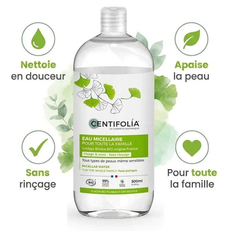 Eau Micellaire Pour Toute La Famille - 500 ml - Centifolia