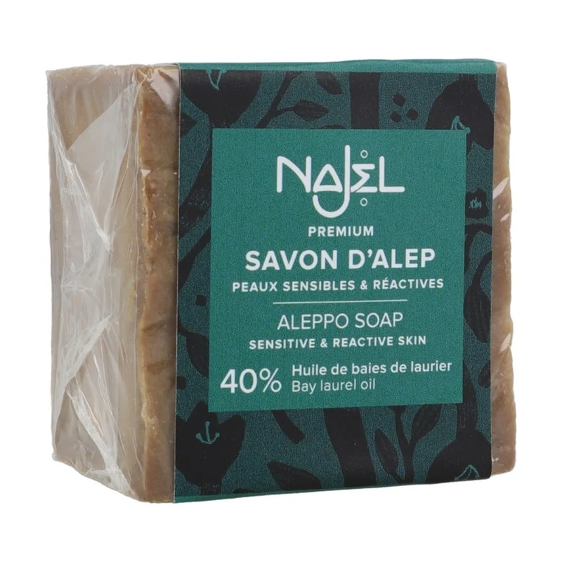 Savon d'Alep - 40% d'Huile de Baies de Laurier - 185g - Najel