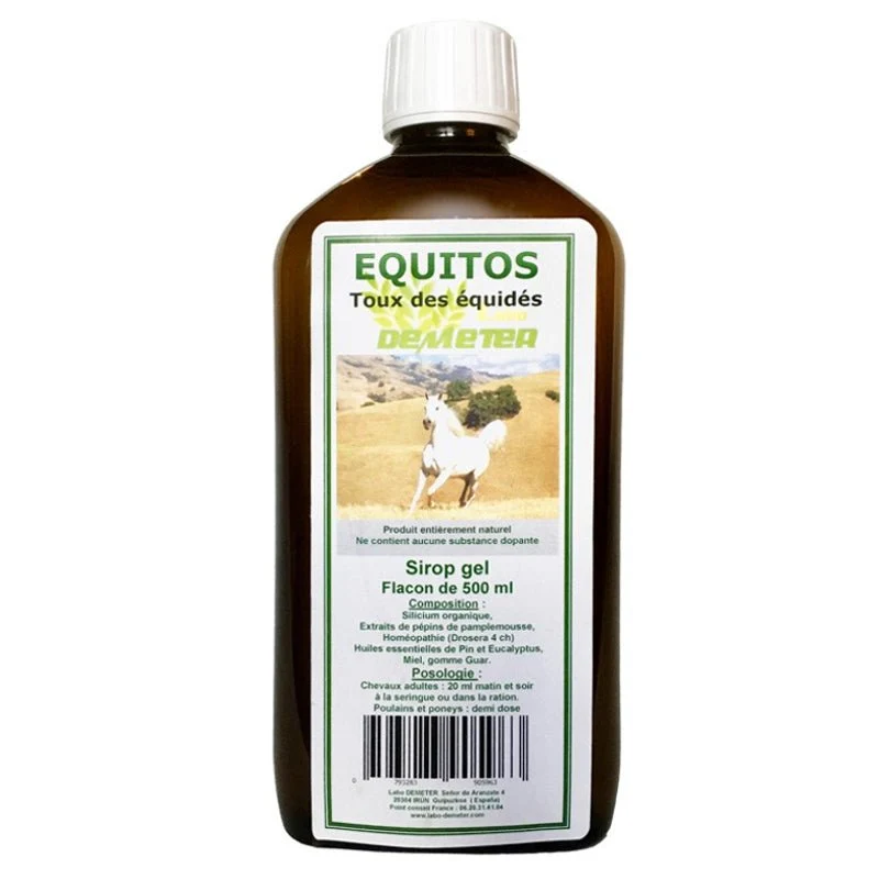 Equitos 500 ml - Soulage la Toux du Cheval - Labo-Demeter
