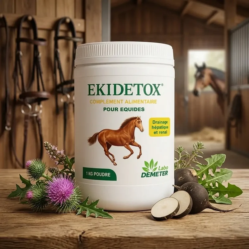 EKIDETOX – Draineur Naturel pour Foie et Reins des Chevaux - 1 kg