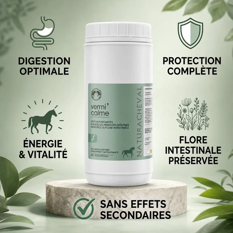 Vermifuge Naturel pour Chevaux - Vermi'calme - 500 g - Naturacheval