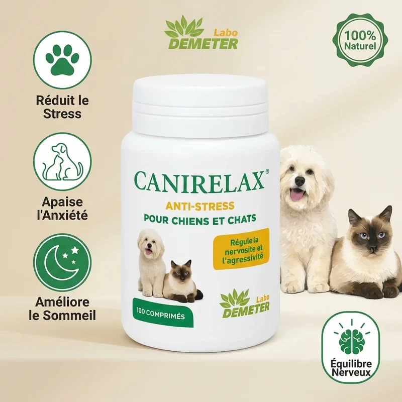 Canirelax - Anti-Stress Naturel Chat & Chien - Labo-Demeter