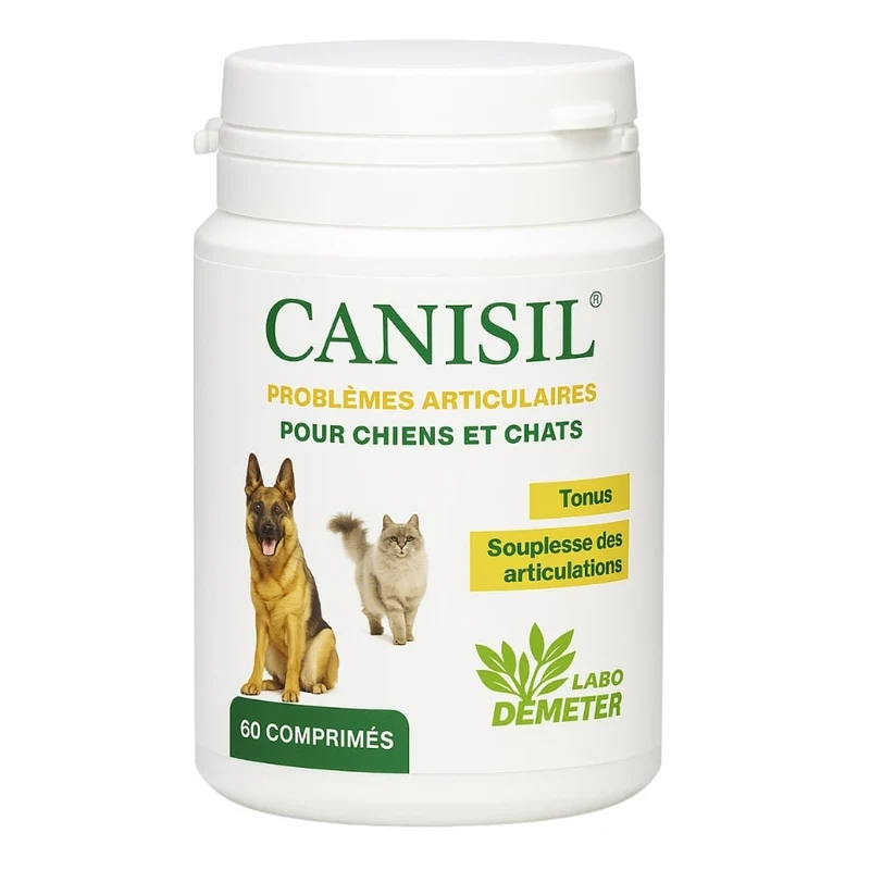 Canisil 60 comprimés - Anti-inflammatoire arthrose Chien & Chat - Labo Demeter