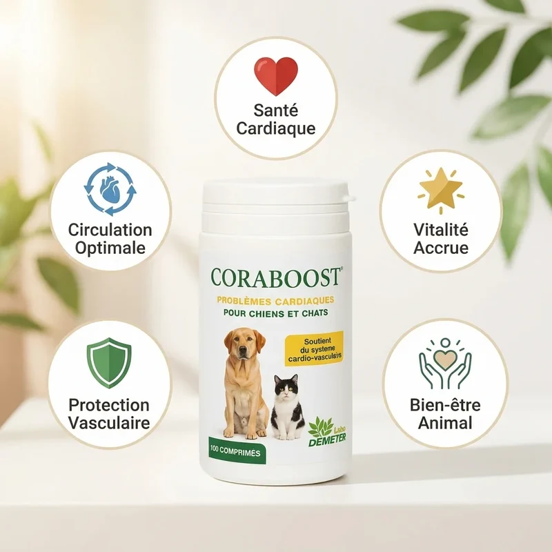 Coraboost - Traitement des problèmes Cardiaques Chien et Chat - Labo-Demeter