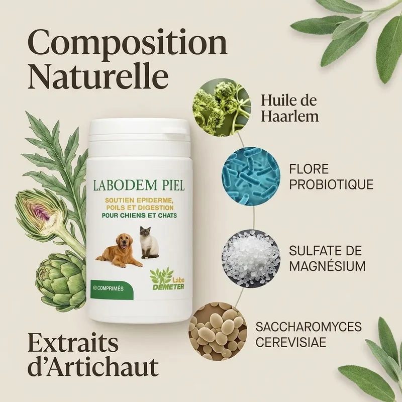 Labodem Piel - Problèmes peau, poil, digestion chien & chat - Labo-Demeter