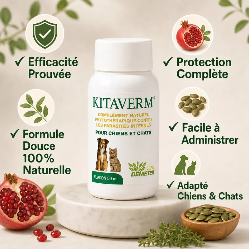Kitaverm - Vermifuge Naturel pour Chien et Chat Labo-Demeter