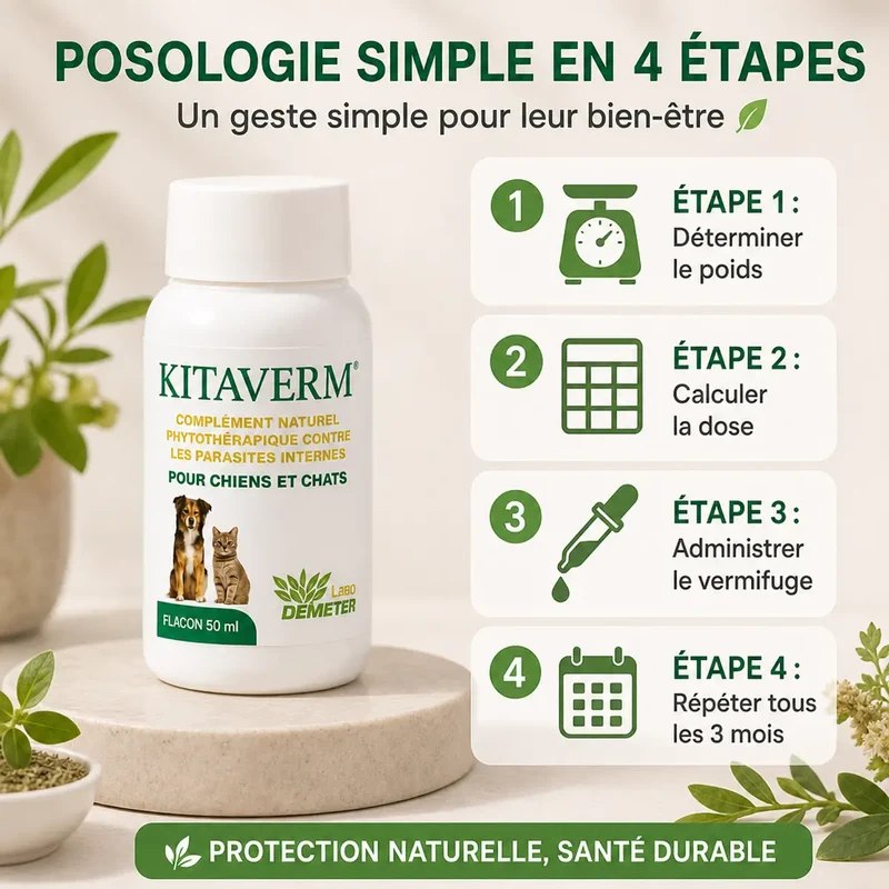 Kitaverm - Vermifuge Naturel pour Chien et Chat Labo-Demeter