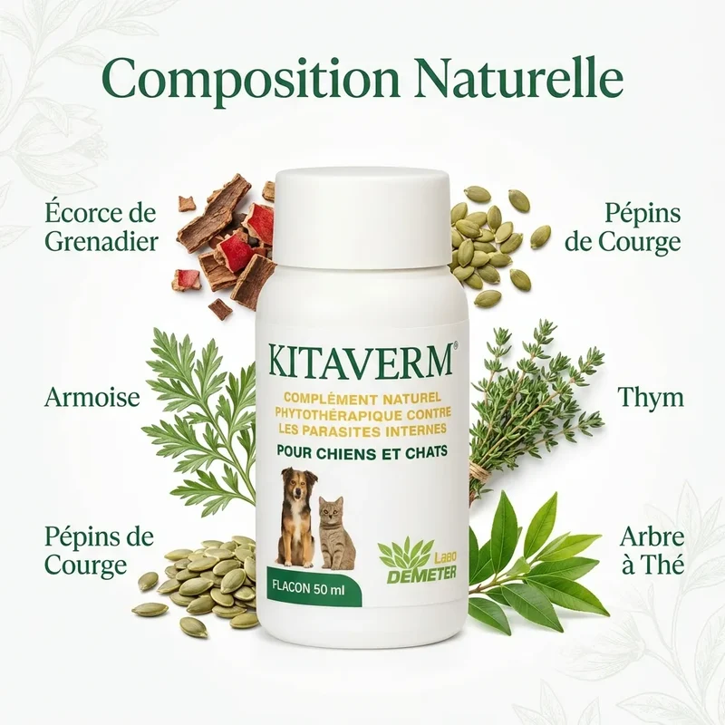 Kitaverm - Vermifuge Naturel pour Chien et Chat Labo-Demeter