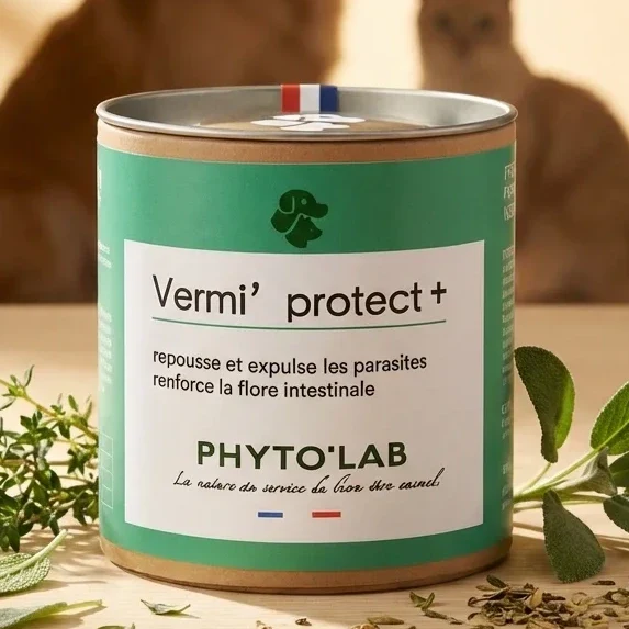 Vermi' Protect + Chien et Chat - Vermifuge - 90 Gélules - Phyto'Lab