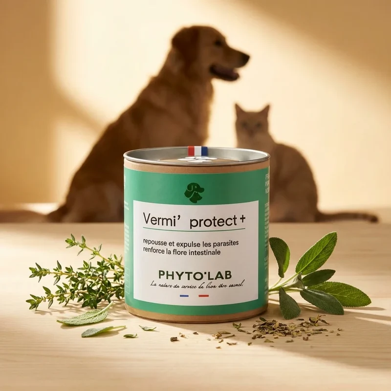 Vermi' Protect + Chien et Chat - Vermifuge - 90 Gélules - Phyto'Lab
