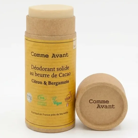 Déodorant Solide au Beurre de Cacao - Citron & Bergarmote - Comme Avant