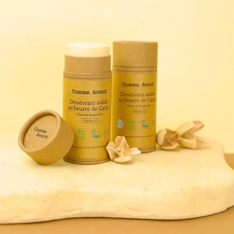 Déodorant Solide au Beurre de Cacao - Citron & Bergarmote - Comme Avant