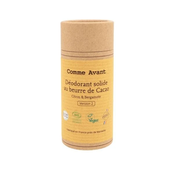 Déodorant Solide au Beurre de Cacao - Citron & Bergarmote - Comme Avant