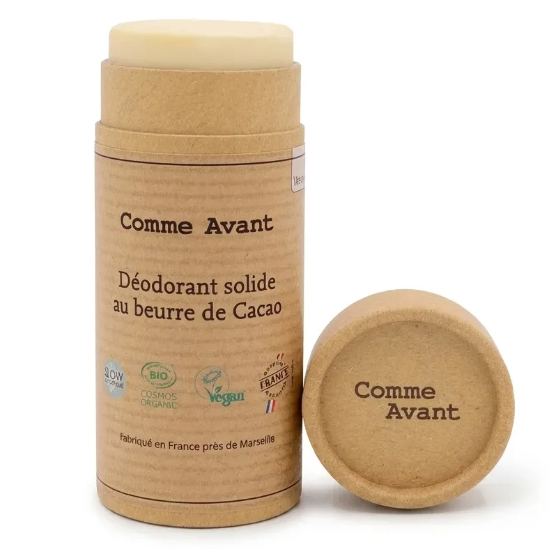 Déodorant Solide au Beurre de Cacao Bio - 50g - Comme Avant