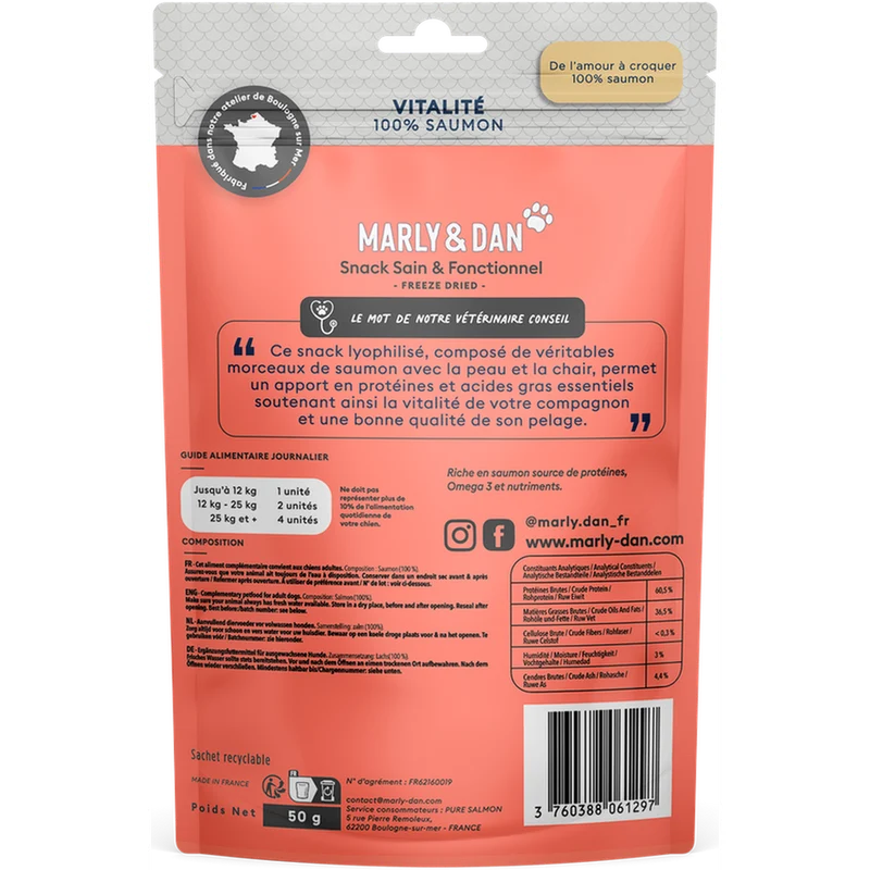 Freeze Dried Vitalité – 100% Saumon (50 g)
