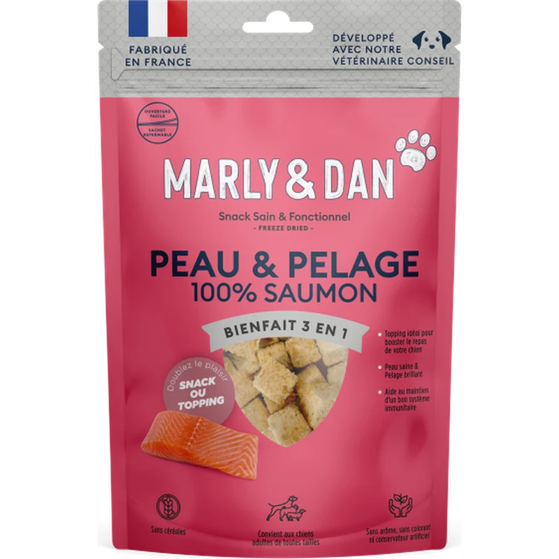 Freeze Dried Peau & Pelage – 100% Saumon (50 g)