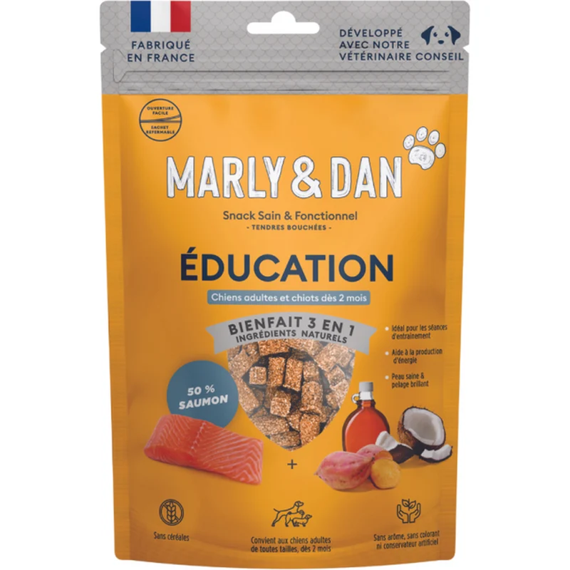 Tendres Bouchées Éducation – Saumon Sans Céréales (100 g)