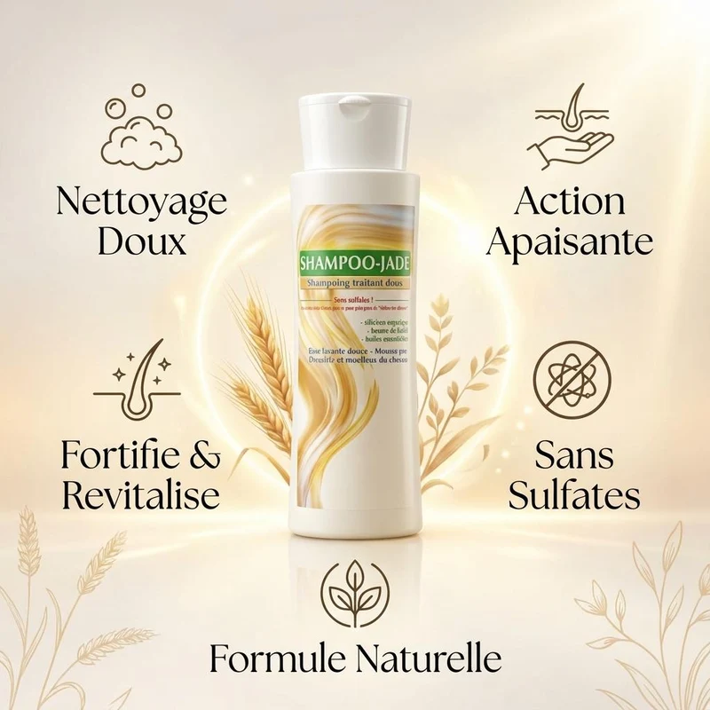Shampoojade - Shampoing Traitant Doux - 250 Ml - Jade Recherche