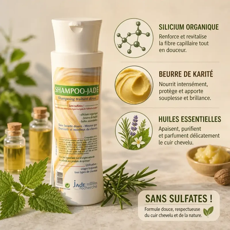 Shampoojade - Shampoing Traitant Doux - 250 Ml - Jade Recherche
