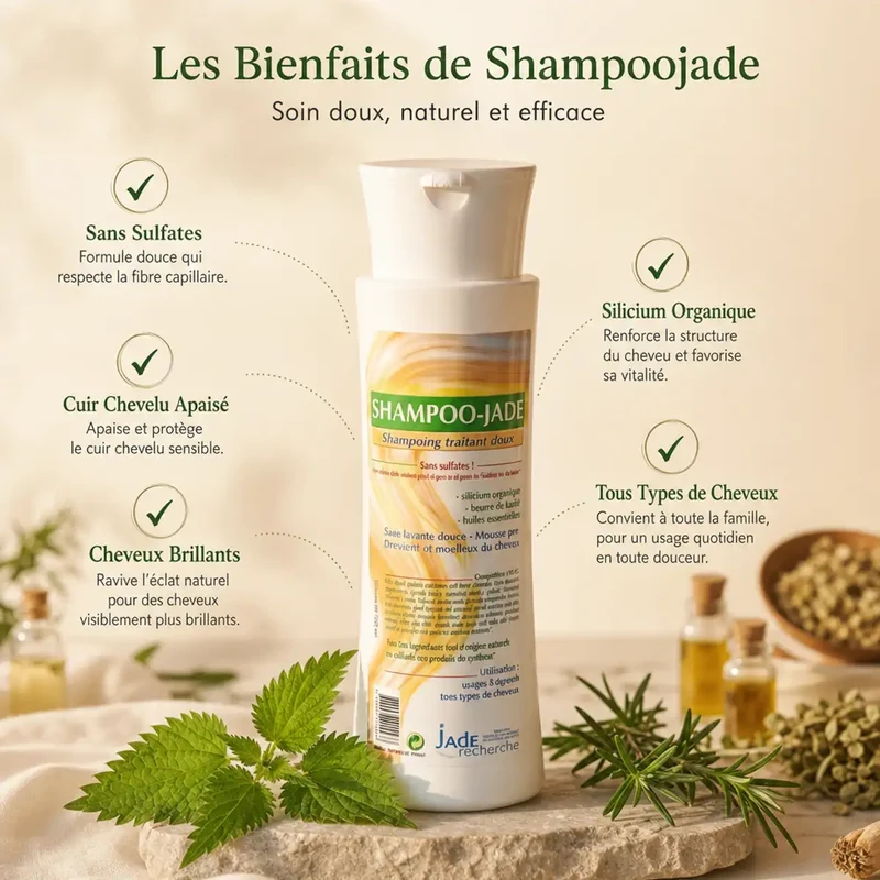 Shampoojade - Shampoing Traitant Doux - 250 Ml - Jade Recherche