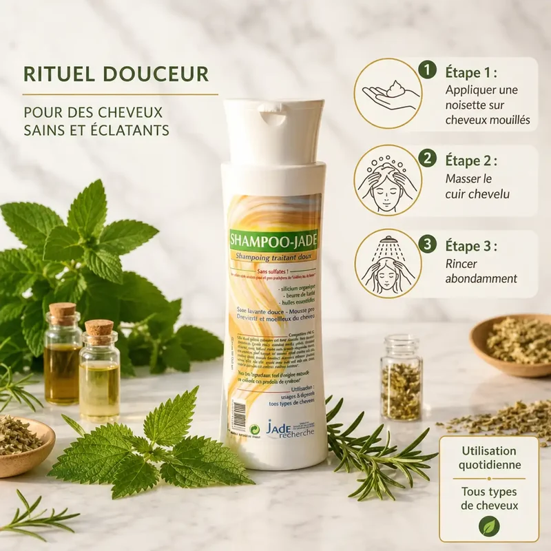 Shampoojade - Shampoing Traitant Doux - 250 Ml - Jade Recherche