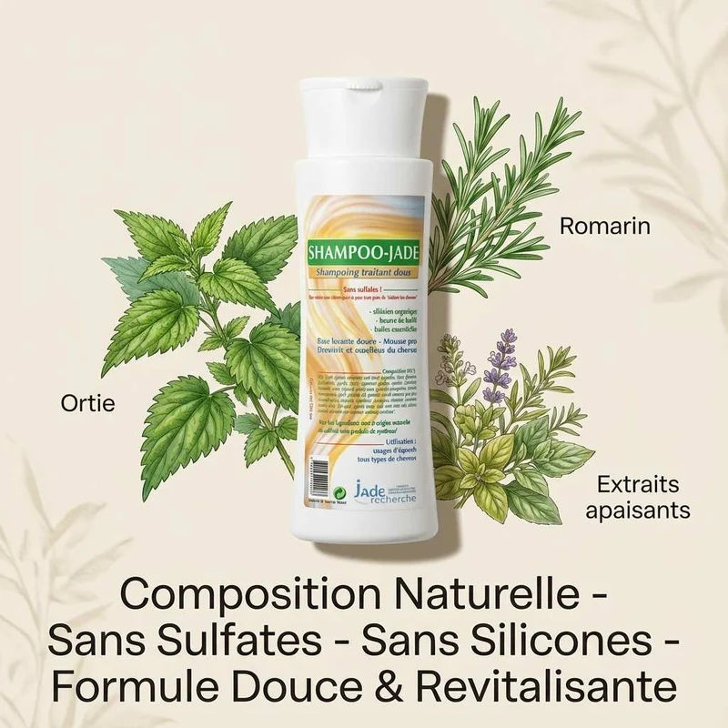 Shampoojade - Shampoing Traitant Doux - 250 Ml - Jade Recherche