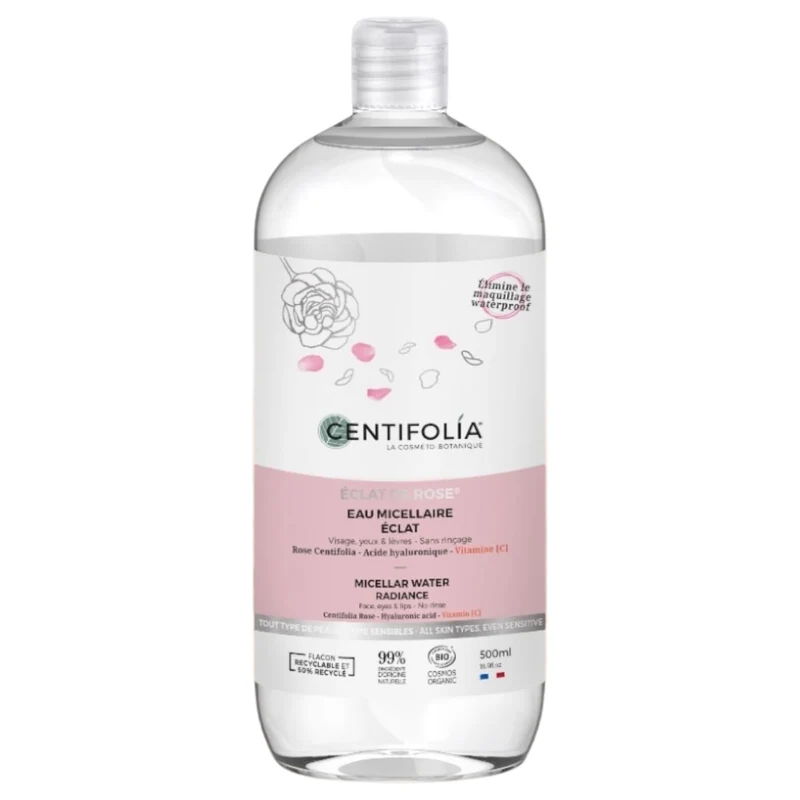 Eau Micellaire Eclat de Rose Bio - 500 Ml - Centifolia