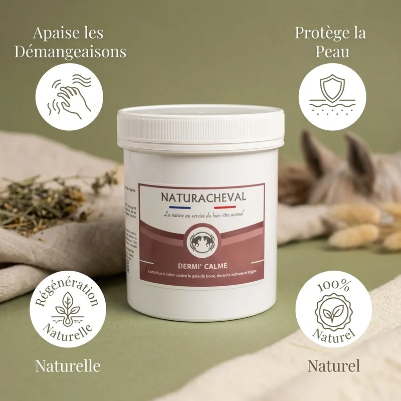 Baume Dermi-Calme 500g - Soin Apaisant & Réparateur pour Chevaux - Naturacheval