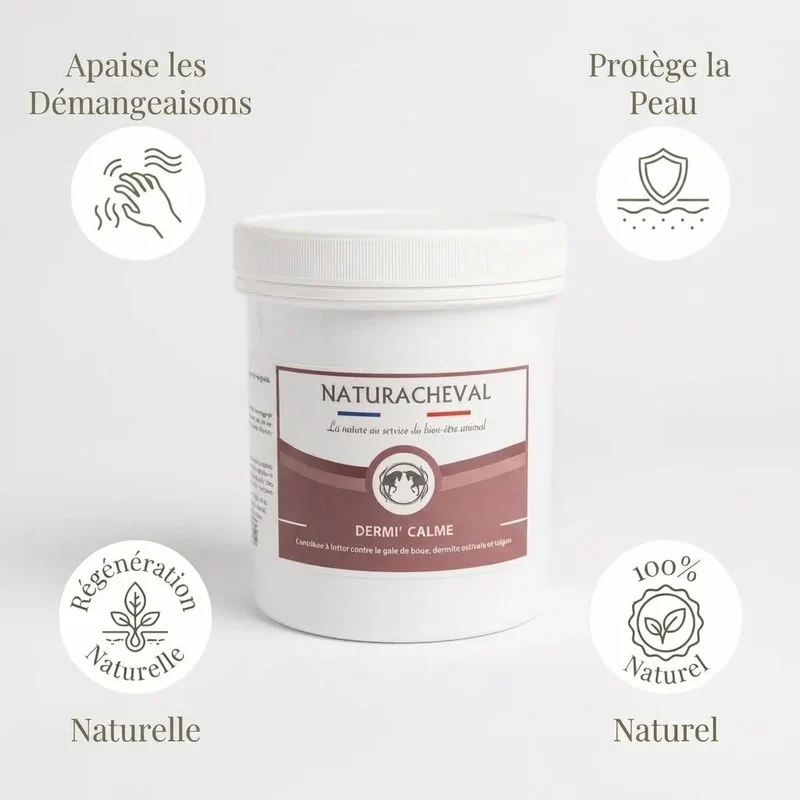 Baume Dermi-Calme 500g - Soin Apaisant & Réparateur pour Chevaux - Naturacheval
