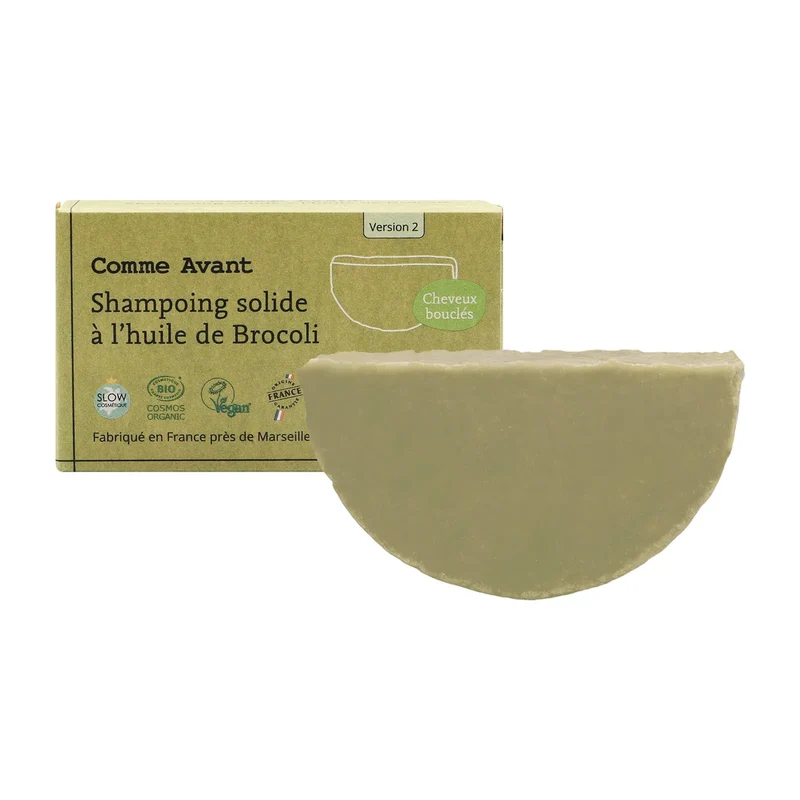 Shampoing Solide Cheveux bouclés à l'huile de Brocolis - 70g - Comme avant