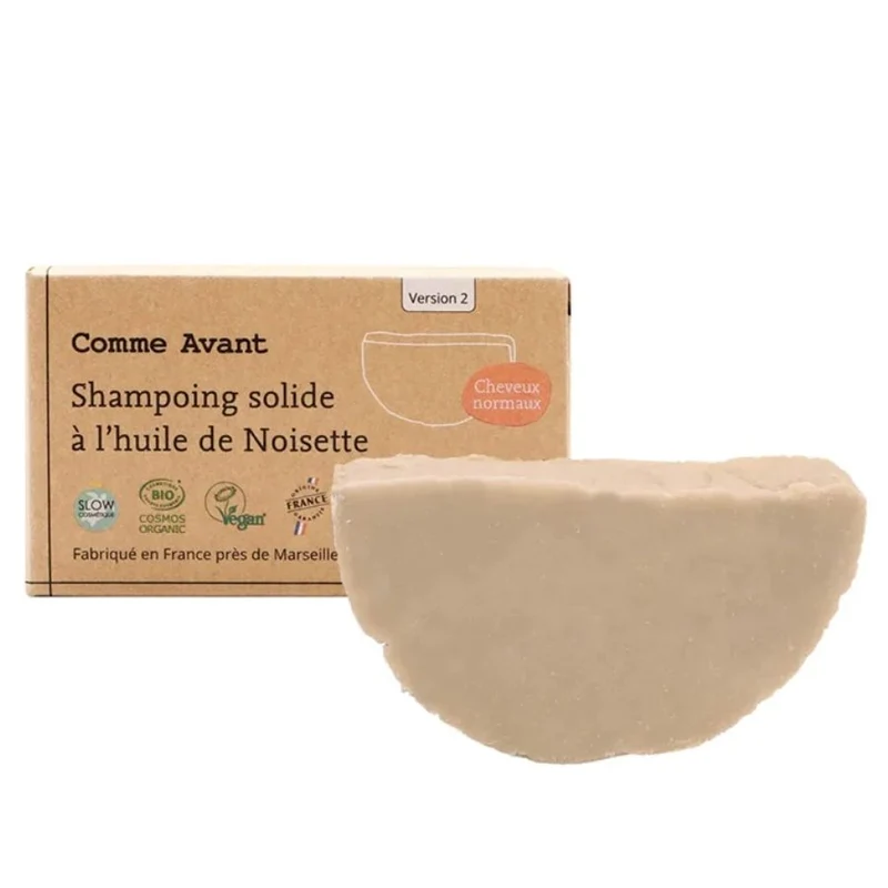 Shampoing Solide Cheveux normaux à l'Huile de Noisette - 70g - Comme Avant