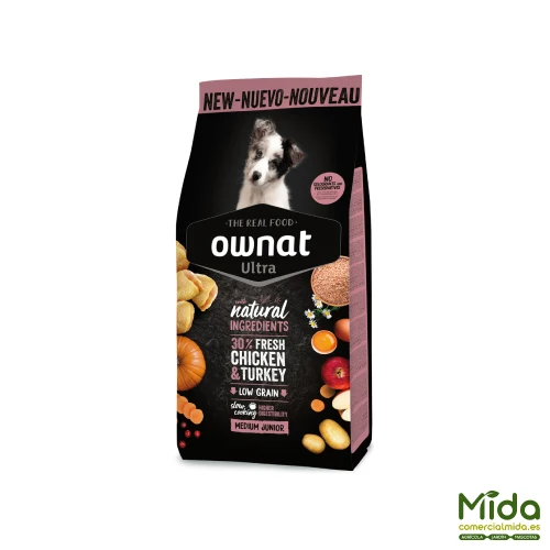 Je pense OWNAT Ultra Medium Junior pour chiots moyens