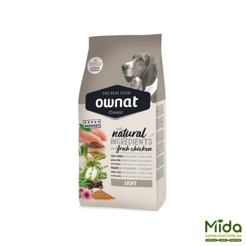 Je pense OWNAT Classic Light pour chiens en surpoids