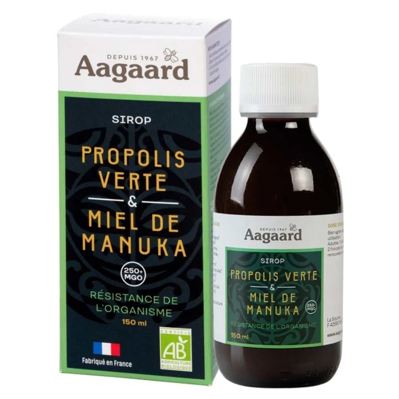 Sirop Propolis Verte et Miel de Manuka - 150 ml - Aagaard