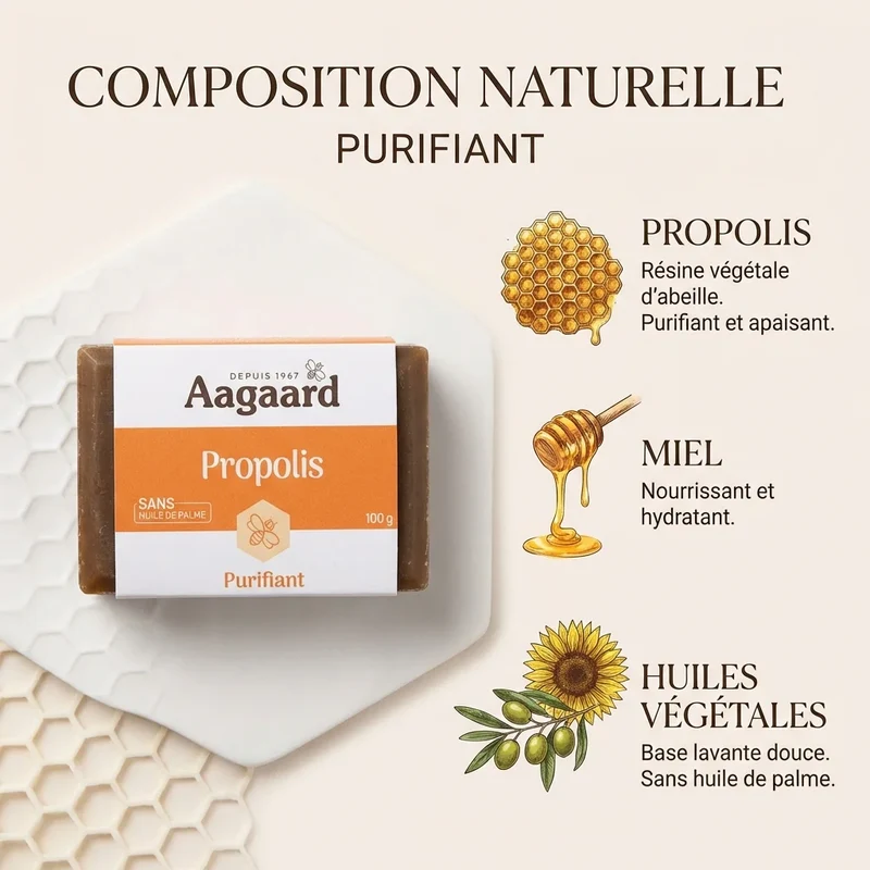 Savon de La Ruche Propolis - 100 G - Aagaard
