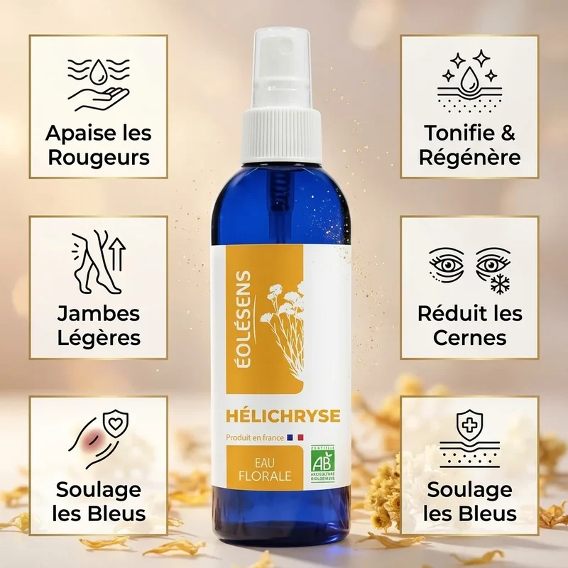 Eau Florale Hélichryse Bio Sans Alcool - 200 ml - Eolesens