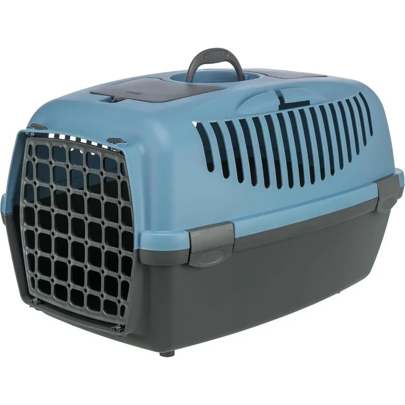 TRIXIE Box de transport Capri 3 S 40 x 38 x 61 cm Gris foncé/Bleu