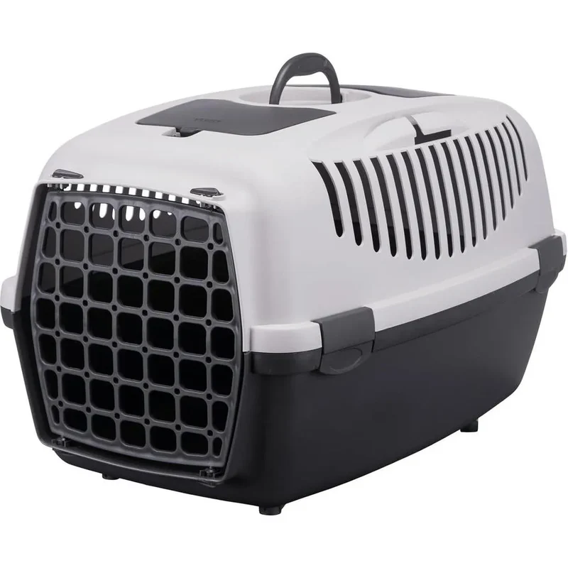 TRIXIE Box de transport Capri 3 S 40 x 38 x 61 cm Gris foncé/Gris clair