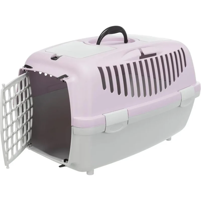 TRIXIE Box de transport Capri 2 XS–S 37 x 34 x 55 cm Gris clair/Mauve