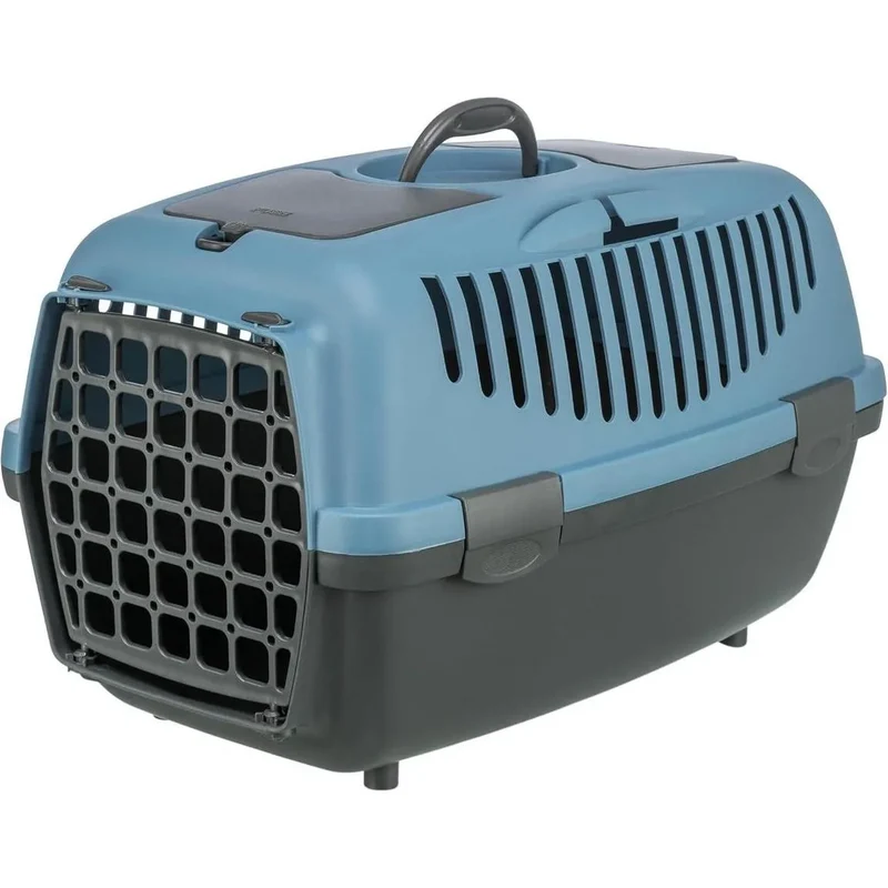 TRIXIE Box de transport Capri 2 XS–S 37 x 34 x 55 cm Gris foncé/Bleu