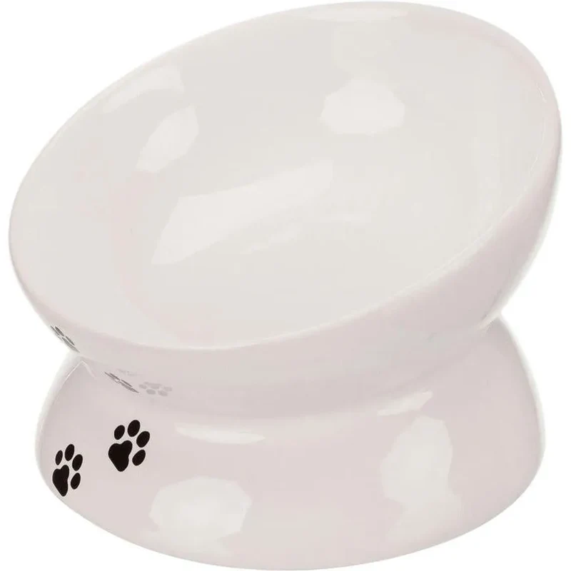 TRIXIE Gamelle augmentée en céramique 0,15 l ø 13 cm blanc
