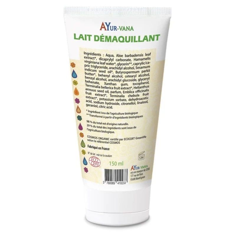 Lait Démaquillant au Triphala - Tube de 150 ml - AyurVana