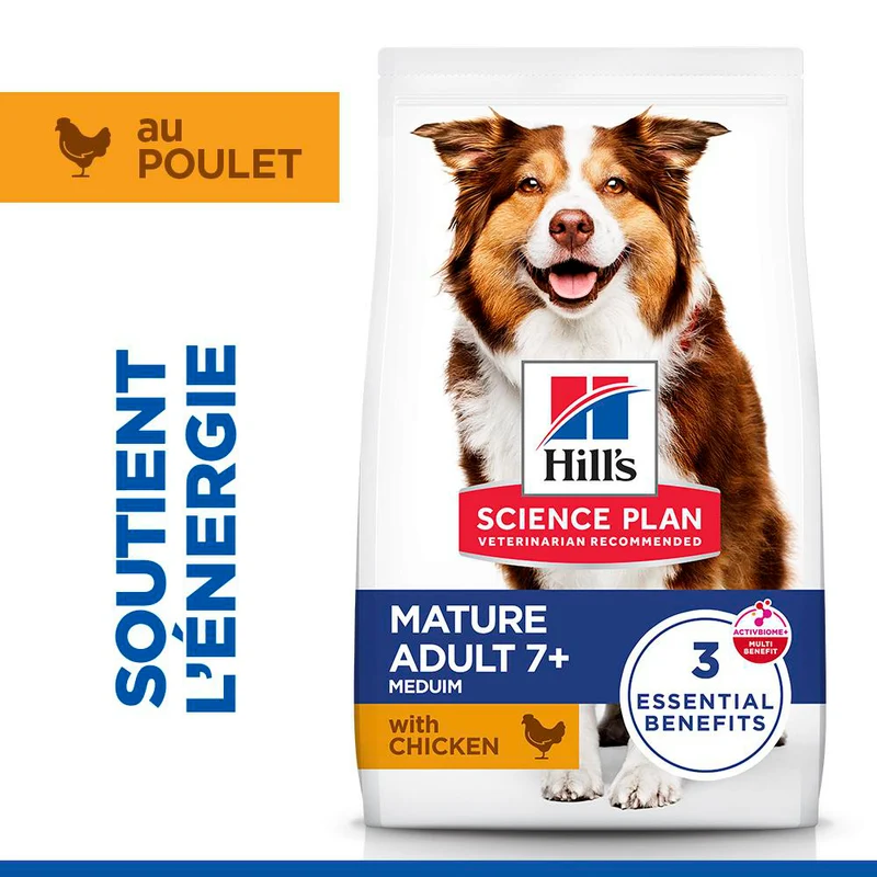 Hill's Science Plan Medium Mature Adult 7+ au poulet - croquettes chien